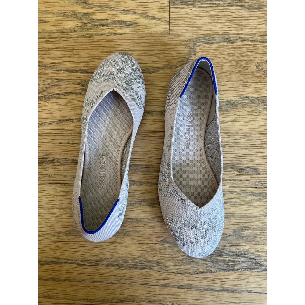 Rothys The Flat in Burnished Blush Knit Ballet Flats Womens 7 - Picture 11 of 13